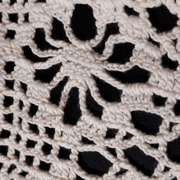 Handmade Vintage Crochet Table Runner Sofa Back Cover - Picture 5 of 6